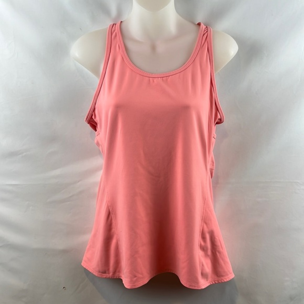 Athleta Racerback Tank Top Coral Pink Athletic Gym‎ Shirt Size M